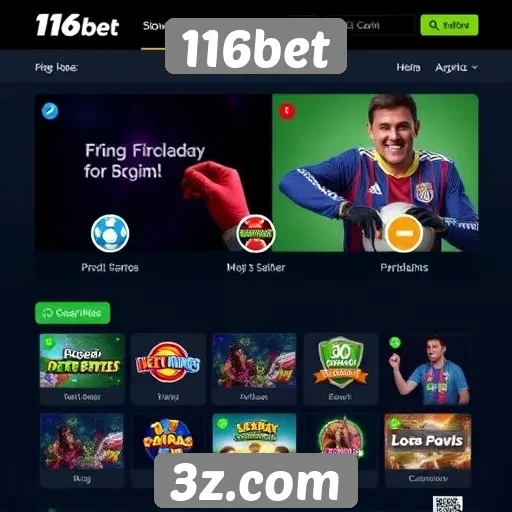 Análise das funcionalidades do site de jogos 116bet