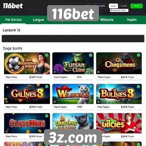 Análise das opções de jogos disponíveis no 116bet